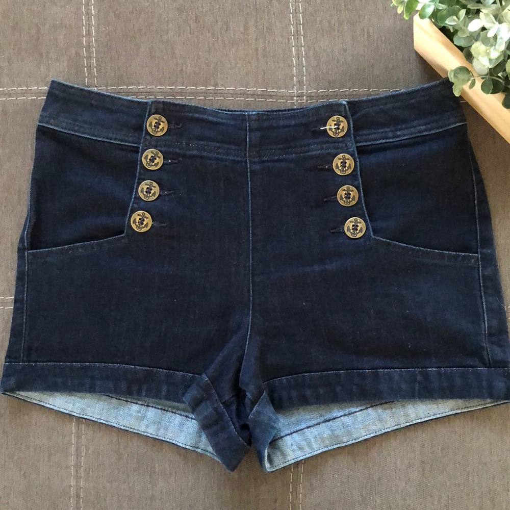 Nautical Denim Shorts - Worn Once!